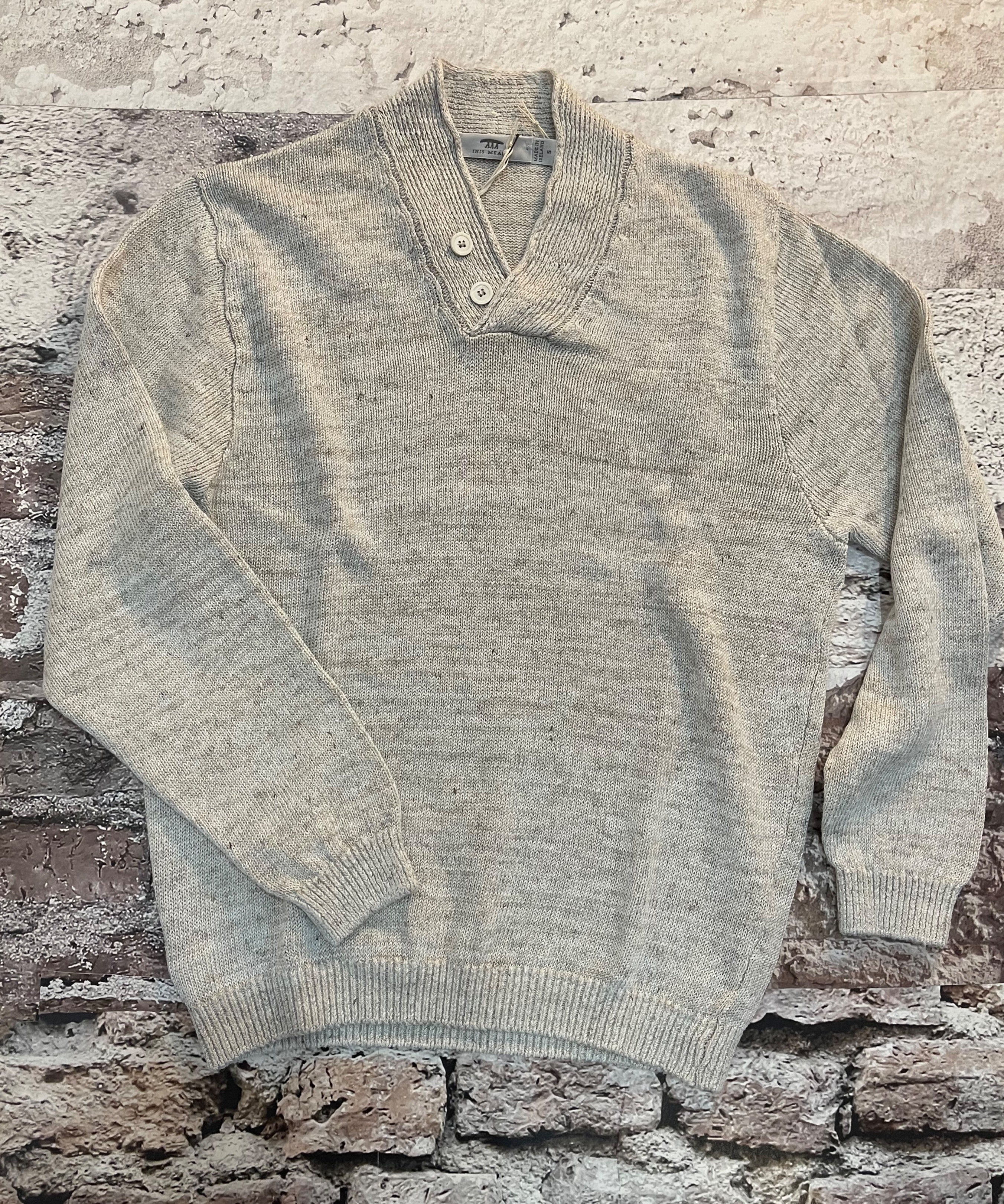 INIS MEAIN リネン100% ニット　アイルランド製　古着　春夏　SS Inis Meáin Hurler V-Neck Sweater | Garmentory
