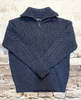 Polo Wool/Alpaca Blend 1/2 Zip Sweater - Navy Combo - Thumbnail 1