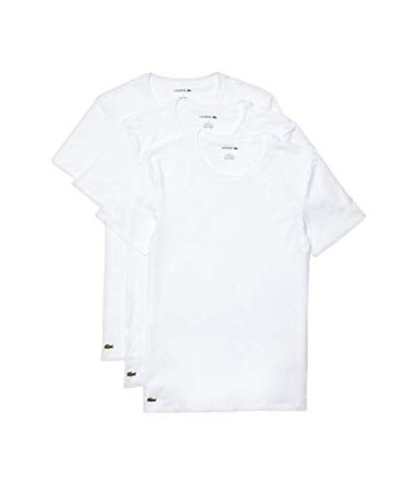 Lacoste Essentials 3 Pack Slim Fit Crew Neck T-shirt - White