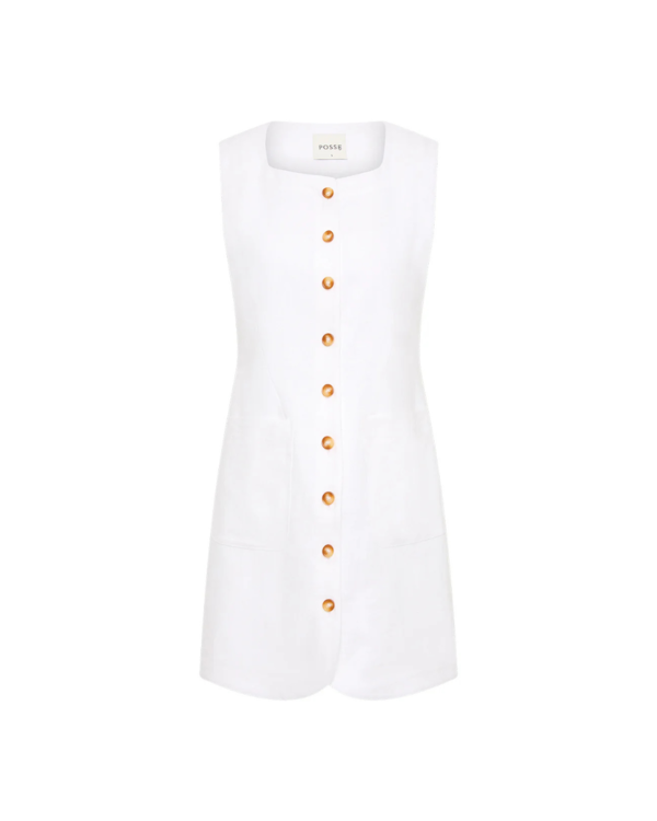 knee length dresses for ladies Posse | Women's | Neve Mini Dress | Cream Dress Day
