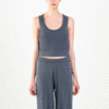 Alysi Cotton Knit Tank - Smoke - Thumbnail 4