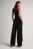 Richer Poorer Recycled Fleece Wide Leg Pant - Black - Thumbnail 4