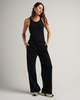 Richer Poorer Recycled Fleece Wide Leg Pant - Black - Thumbnail 6