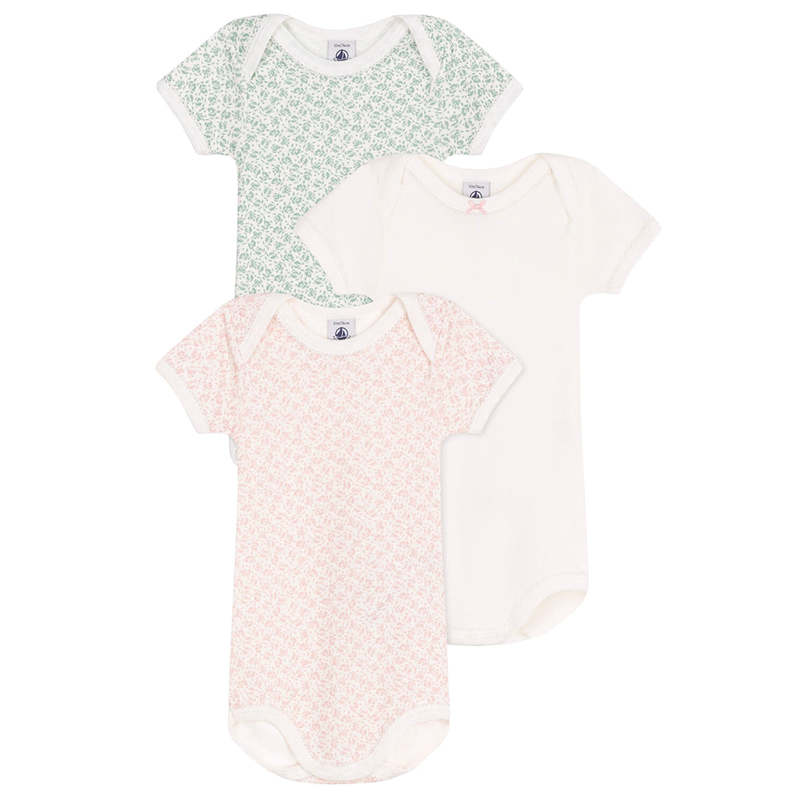 Petit Bateau Baby Set Of Three Bodysuits Petit Bateau Baby Set Of Three Bodysuits