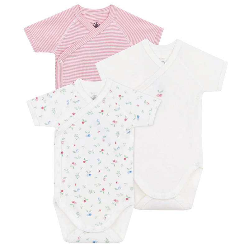 Petit Bateau Baby Set Of Three Wrap Bodysuits Petit Bateau Baby Set Of Three Wrap Bodysuits