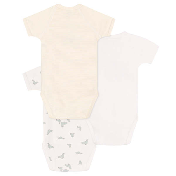 Petit Bateau Set Of Three Wrap Bodysuits Petit Bateau Set Of Three Wrap Bodysuits