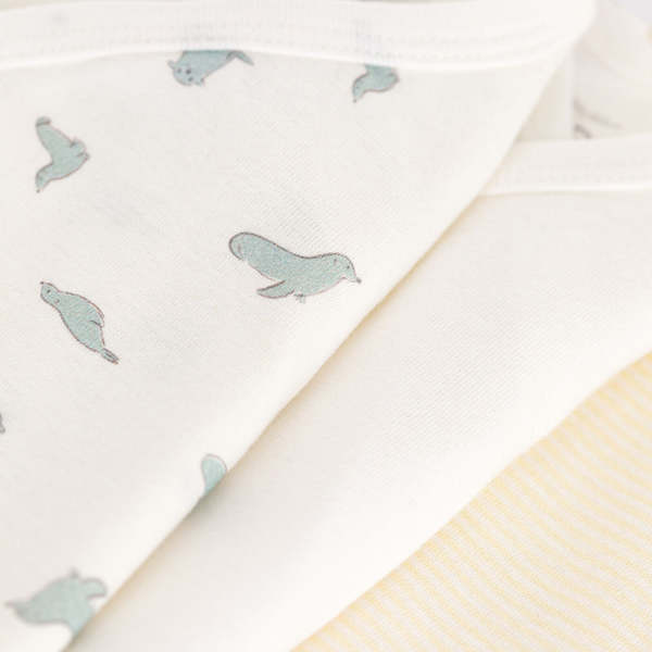 Petit Bateau Set Of Three Wrap Bodysuits Petit Bateau Set Of Three Wrap Bodysuits