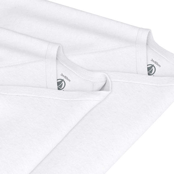 Petit Bateau Set Of Two Long Sleeved Wrap Bodysuits - White Petit Bateau Set Of Two Long Sleeved Wrap Bodysuits - White