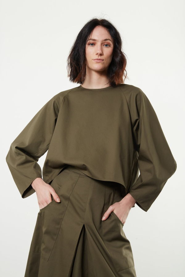 Meg Twill Top - Jalapeo