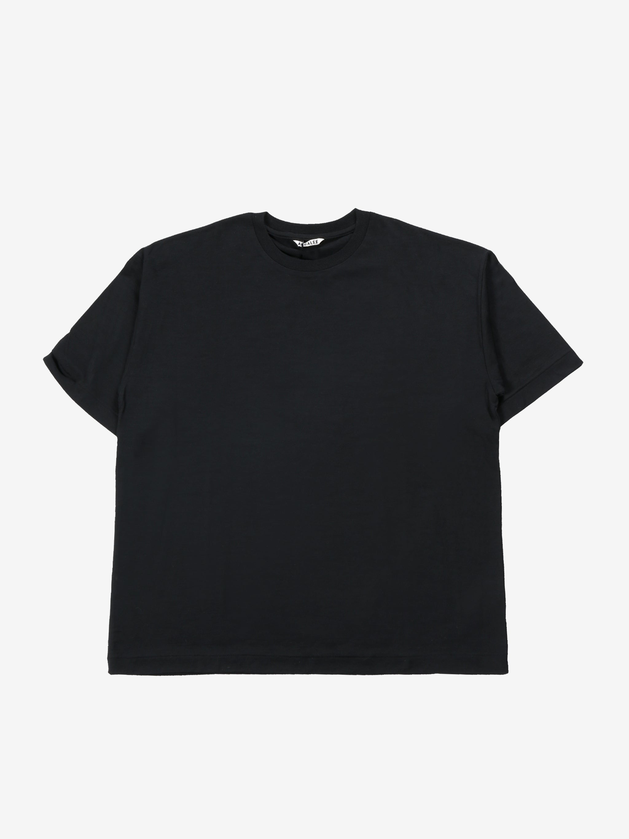 Auralee Super Soft Wool Jersey Tee - Black | Garmentory