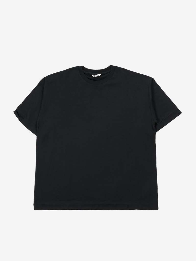 Auralee Super Soft Wool Jersey Tee - Black | Garmentory