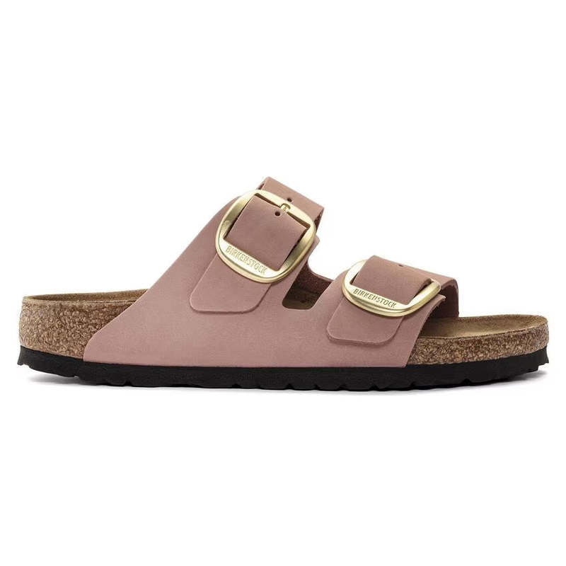 Birkenstock Arizona Big Buckle Nubuck Leather Sandal - Old Rose