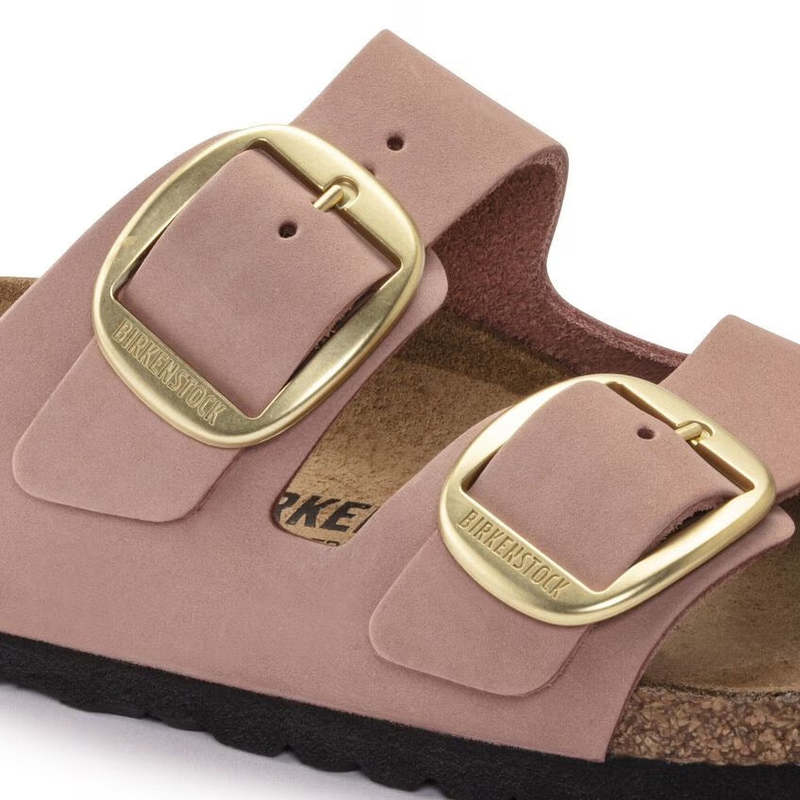 Birkenstock Arizona Big Buckle Nubuck Leather Sandal - Old Rose