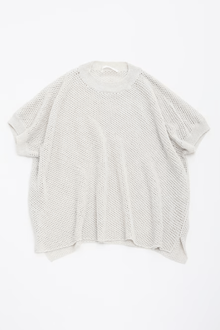 Evam Eva Linen Cashmere Diagonal Stole in Light Gray
