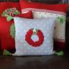 Melange Collection Red Wreath Pillow - Thumbnail 2