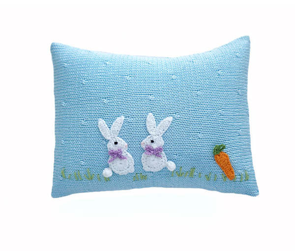 Melange Collection Baby Bunny Mini Pillow - Blue Melange Collection Baby Bunny Mini Pillow - Blue