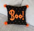 Melange Collection Boo 10" Pillow - Black/Orange - Thumbnail 3