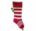 Melange Collection Candy Striped Rib-Cuff Stocking - Thumbnail 1