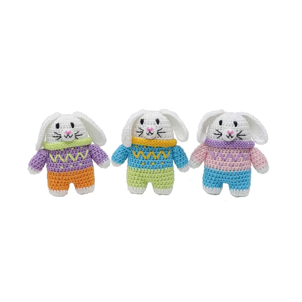 Melange Collection Crochet Easter Bunny Ornaments Set of 3 - Image 1 of 1