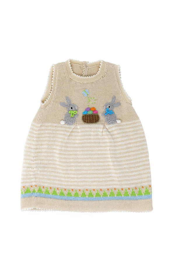 KIDS Melange Collection Easter Dress with Bunnies Dress