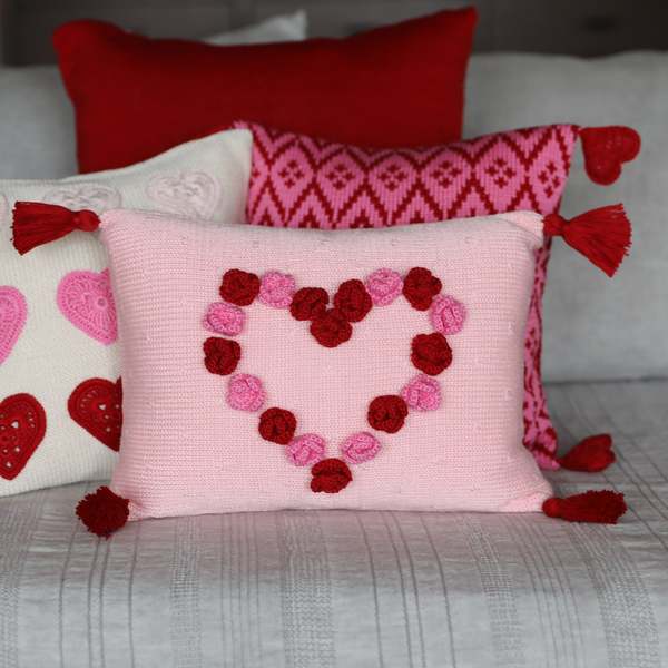 Melange Collection Flower Heart Pillow