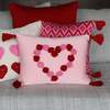 Melange Collection Flower Heart Pillow - Thumbnail 2