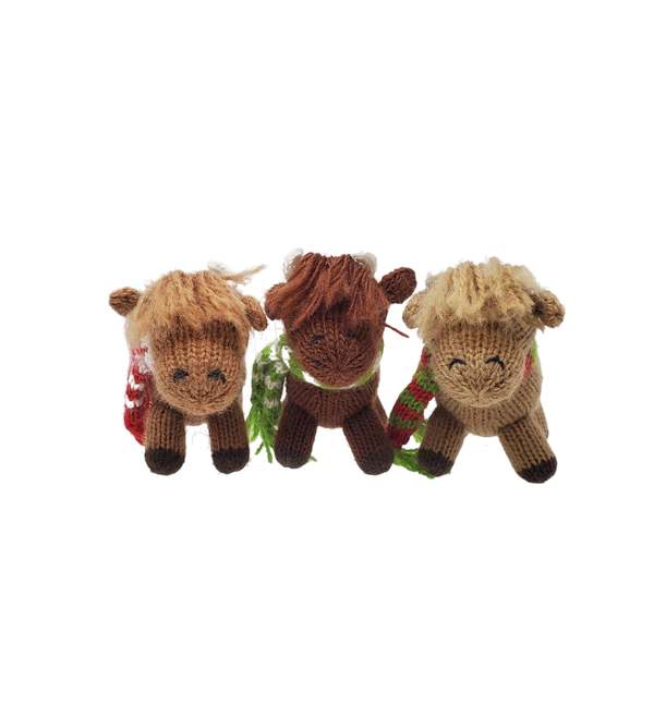 Melange Collection Highland Cow Ornaments Set of 3