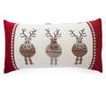 Melange Collection Round Reindeer Lumbar Pillow - Thumbnail 1