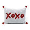 Melange Collection XOXO Mini Pillow - Red/Grey - Thumbnail 1