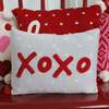 Melange Collection XOXO Mini Pillow - Red/Grey - Thumbnail 2