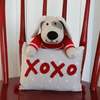 Melange Collection XOXO Mini Pillow - Red/Grey - Thumbnail 4