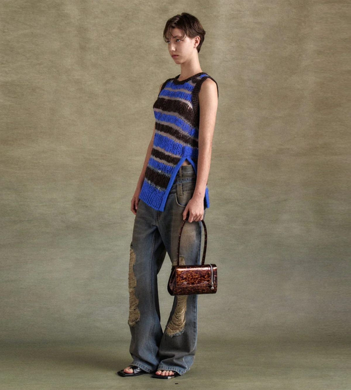 ANDERSSON BELL Vintage Spray Double-Waist Jeans | Garmentory