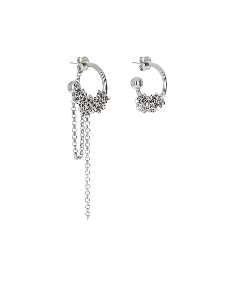 Justine Clenquet Vera Earrings - Medium Palladium | Garmentory