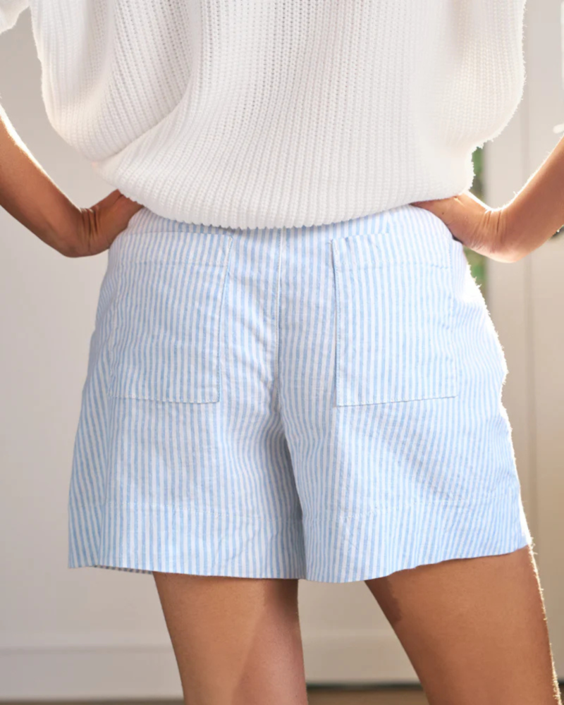 Frank & Eileen Waterford Walking Short - Blue/White Stripe Frank & Eileen Waterford Walking Short - Blue/White Stripe