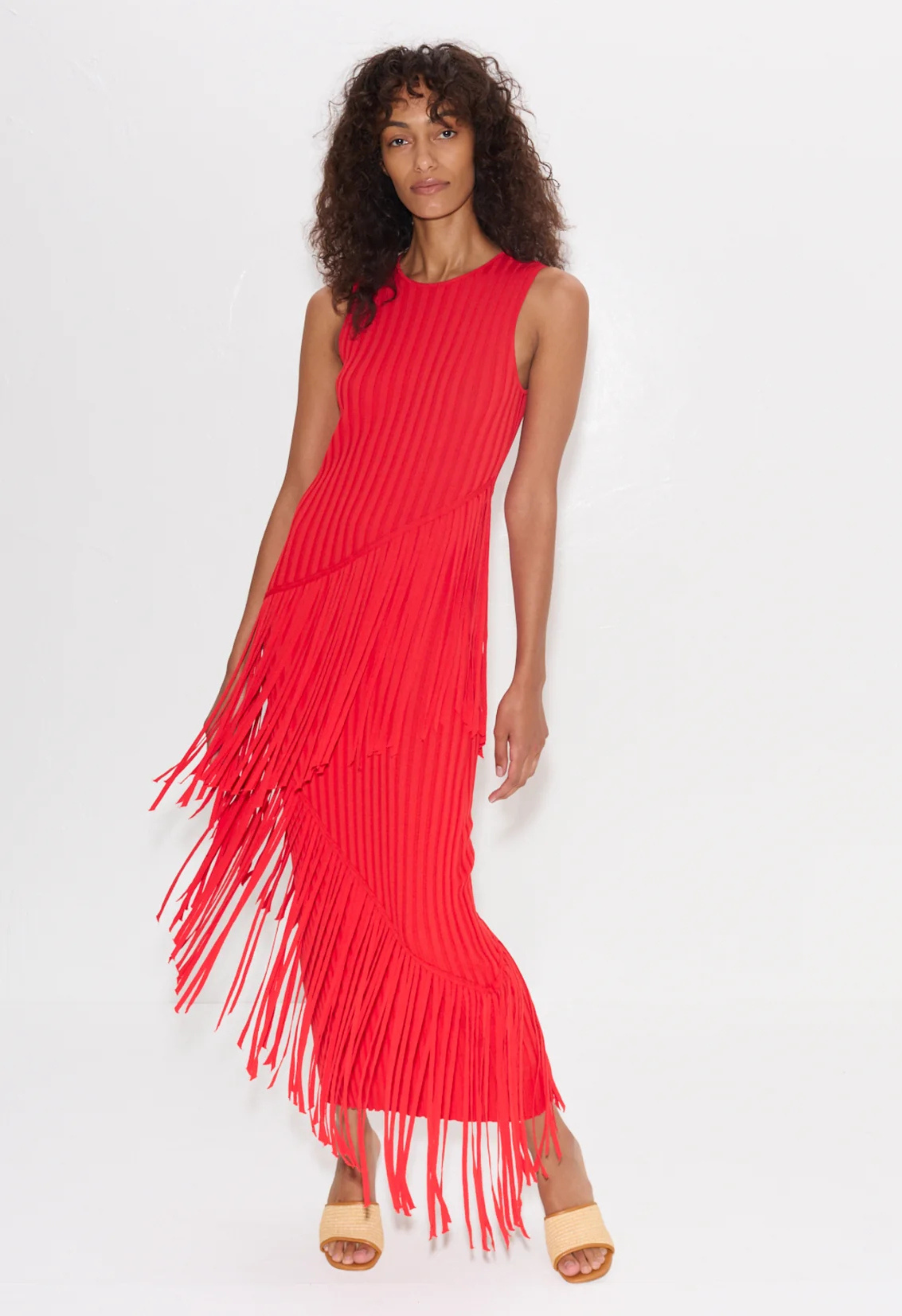 simon miller red fringe dress Simon Miller