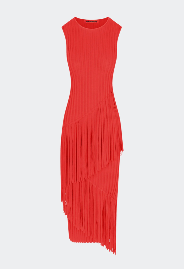 simon miller red fringe dress Simon Miller