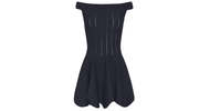 Jonathon Simkhai Pointelle Off Shoulder Dress - Navy - Thumbnail 1