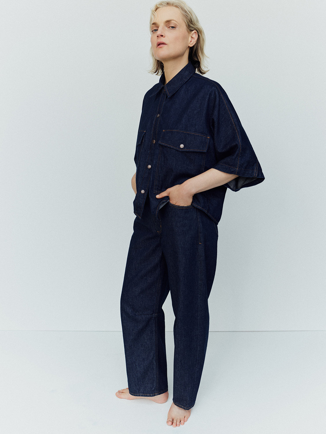 Agolde Taron Shirt - Dark Indigo Rinse | Garmentory