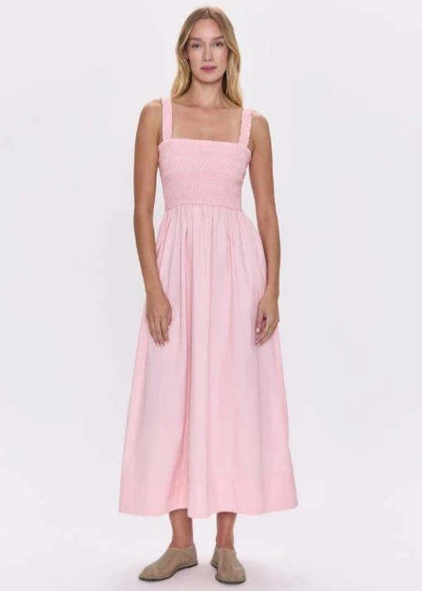 pink salt dress Chaser Porter Pink Salt Midi Dress