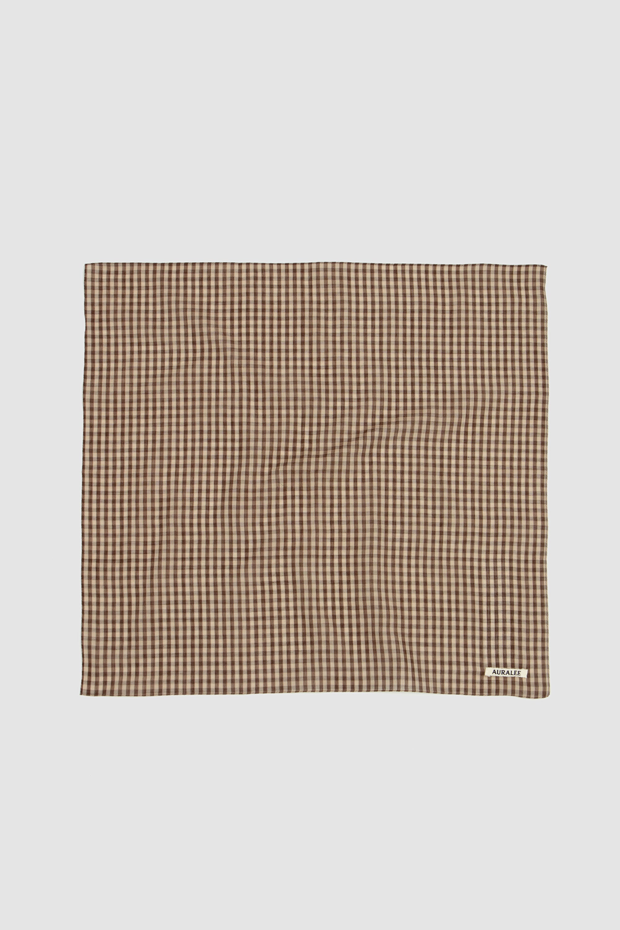 Auralee Airy Light Cotton Check Scarf | Garmentory