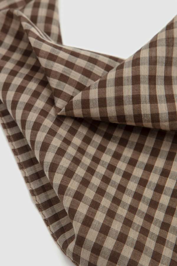 Auralee Airy Light Cotton Check Scarf | Garmentory