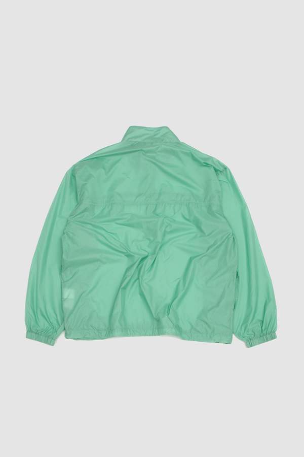 Auralee Light Sheer Nylon Half Zip Pull Over - Jade Green
