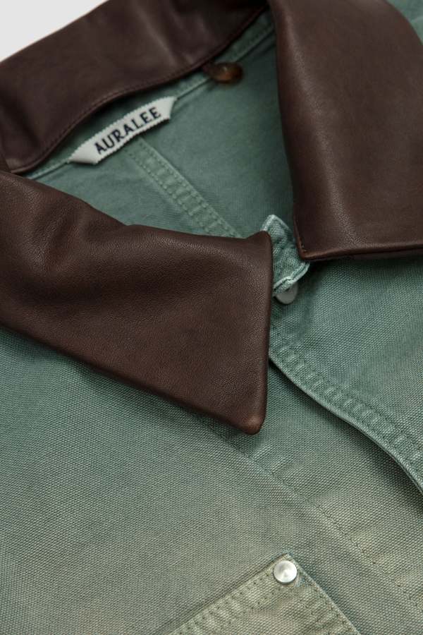 Auralee Organic Cotton Duck Blouson - Ash Green | Garmentory