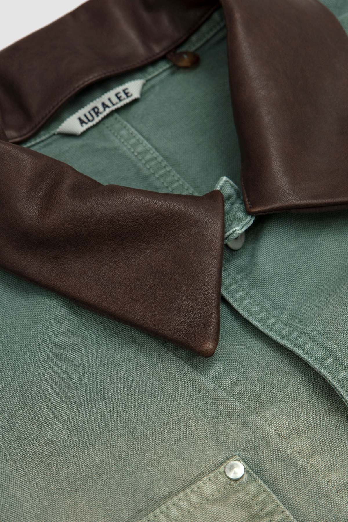 Auralee Organic Cotton Duck Blouson - Ash Green | Garmentory