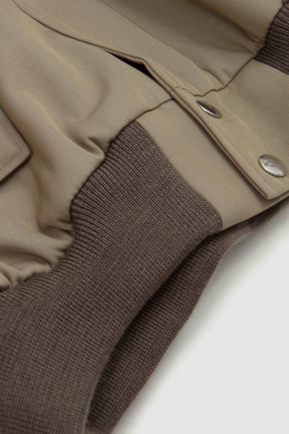 Auralee Padded Flight Blouson - Khaki Beige Chambray