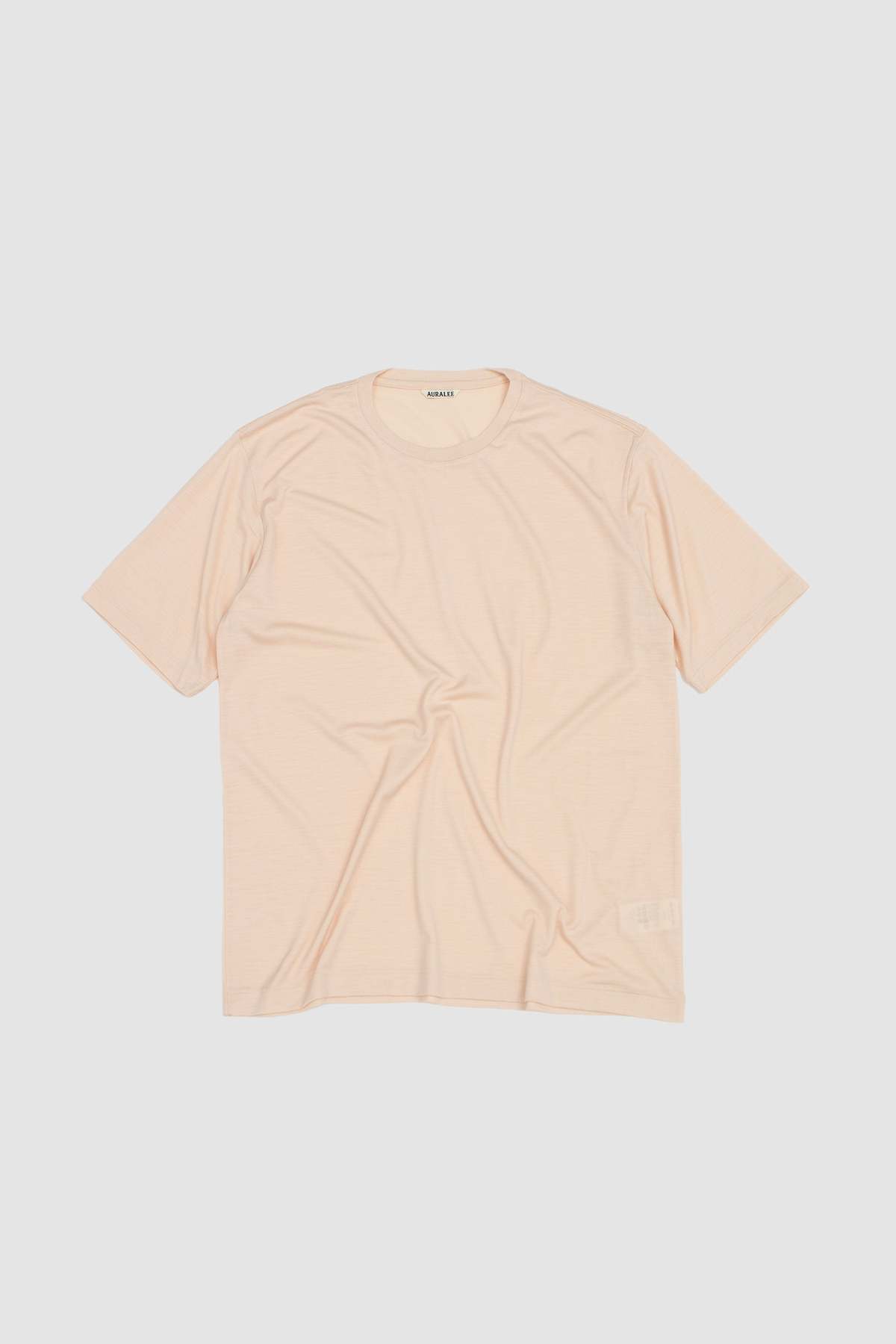 Auralee Super Soft Wool Jersey Tee - Light Pink | Garmentory