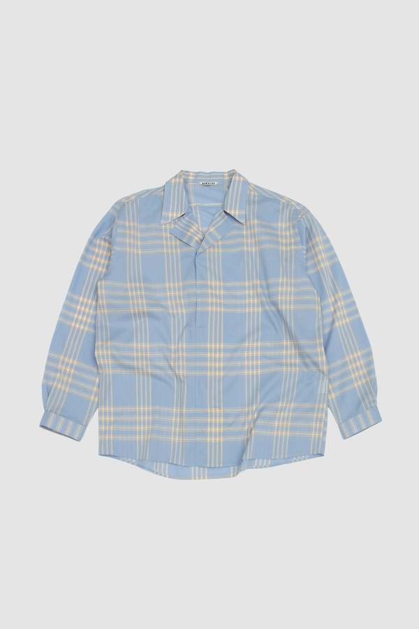 トップス WASHED FINX TYPEWRITER CHECK SHIRT Auralee Washed Finx Typewriter Check PO Shirt | Garmentory