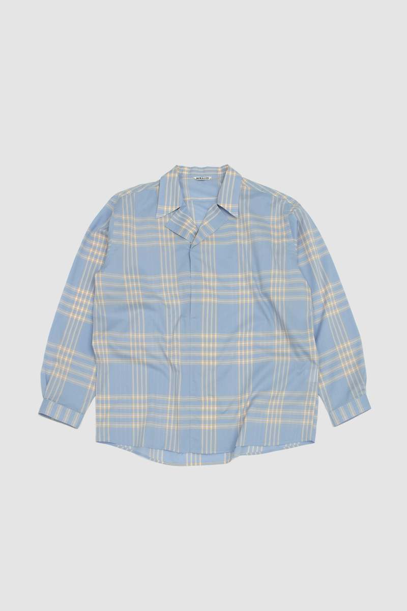 トップス WASHED FINX TYPEWRITER CHECK P/O SHIRT Auralee Washed Finx Typewriter Check PO Shirt | Garmentory