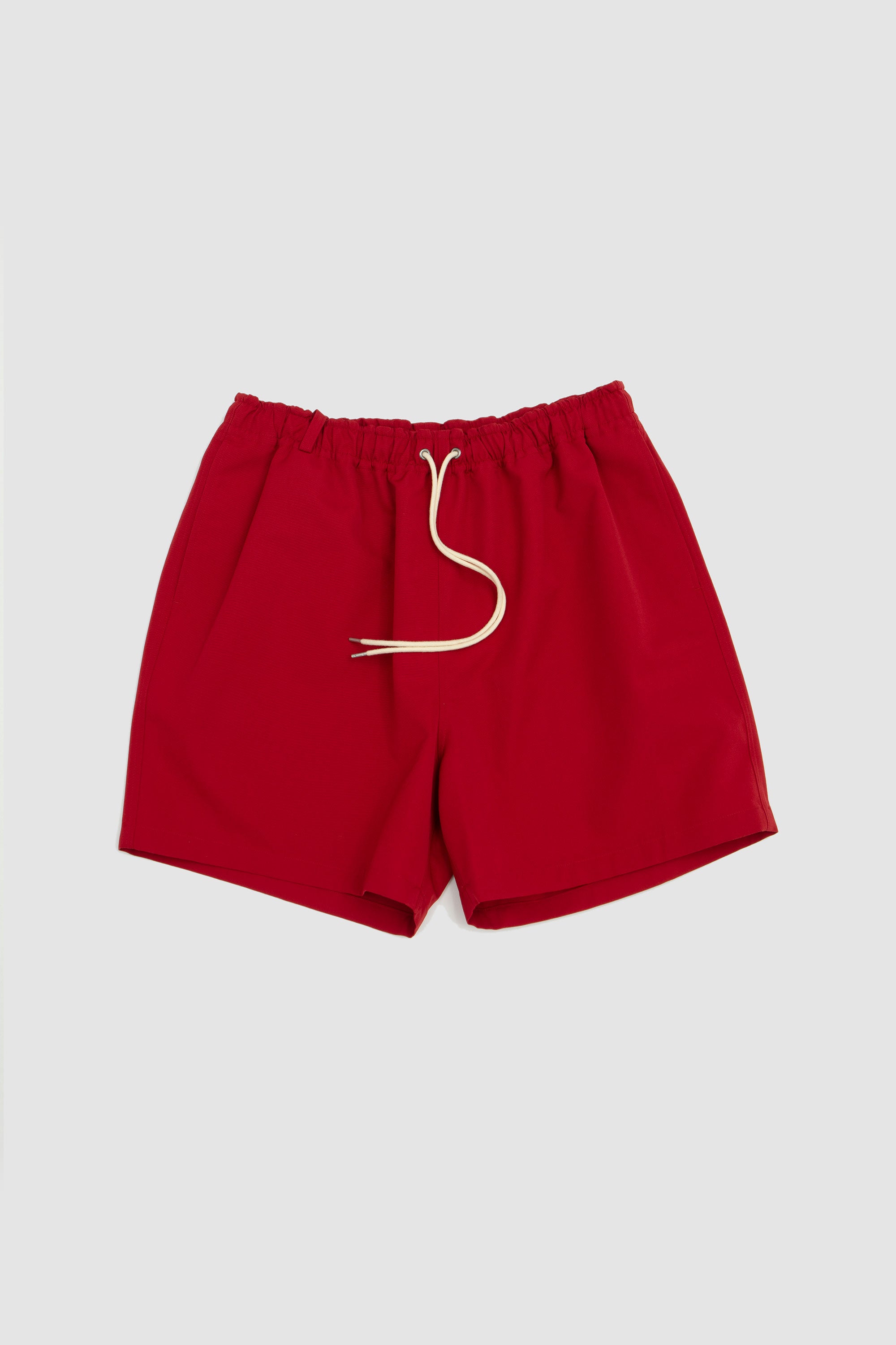 Auralee Wool Max Canvas Shorts - Red | Garmentory