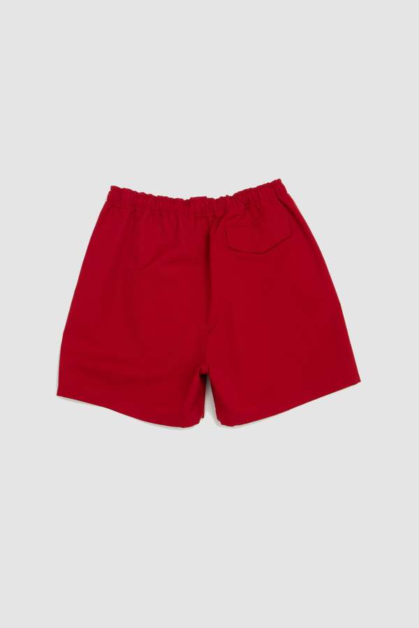 Auralee Wool Max Canvas Shorts - Red | Garmentory